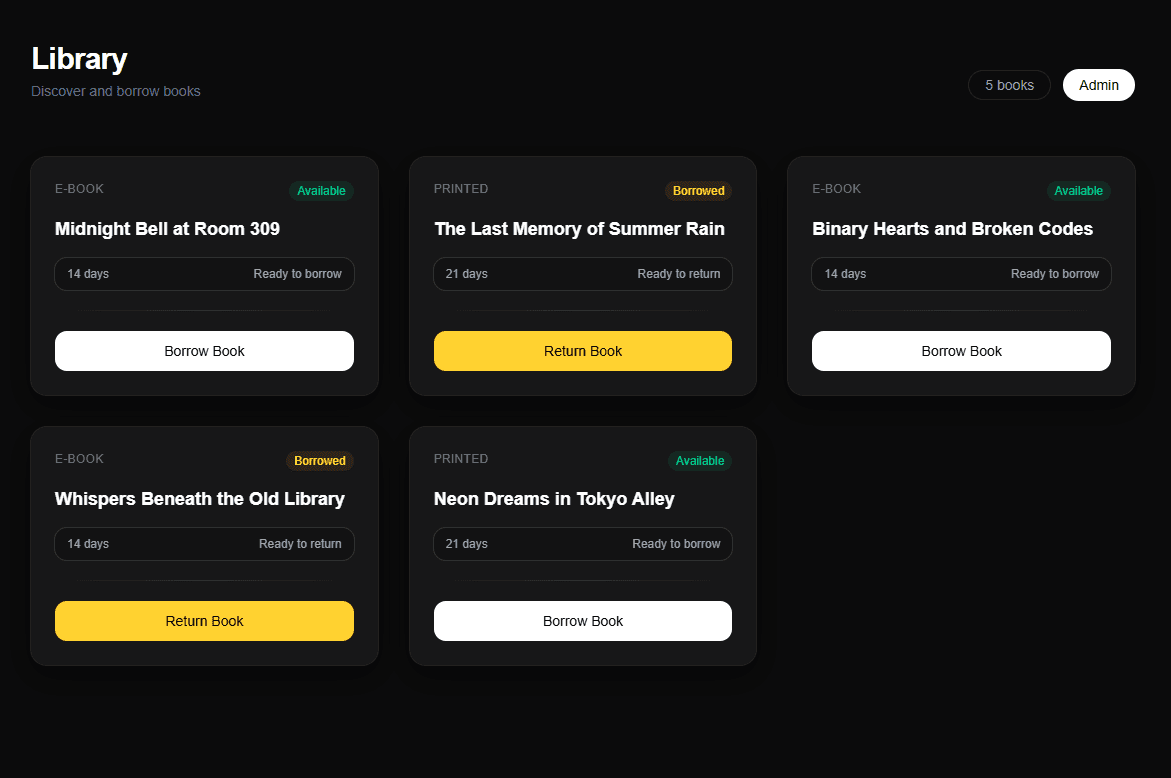 Library Borrowing System preview