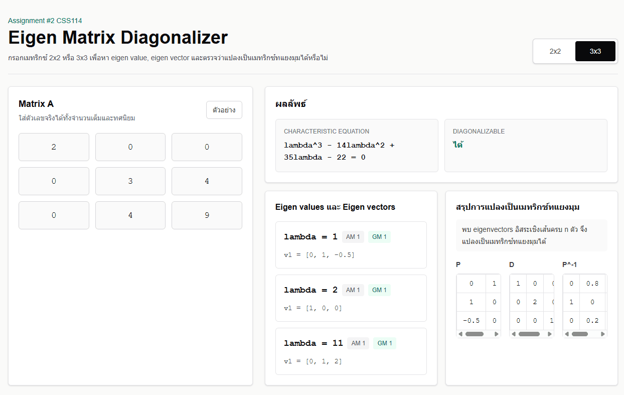 Matrix Diagonalizer preview